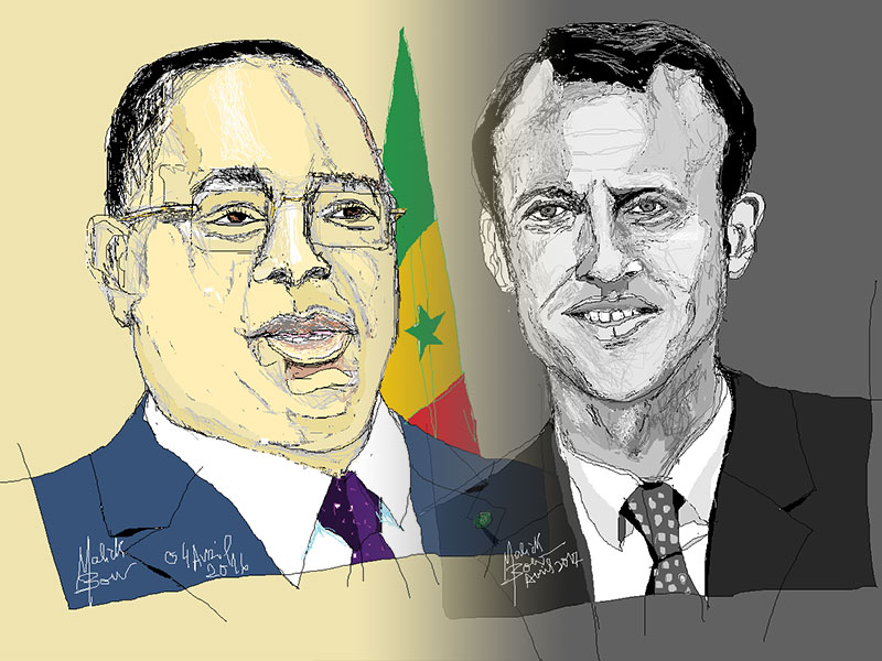 macky-sall-emmanuel-macron © Malick MBOW 