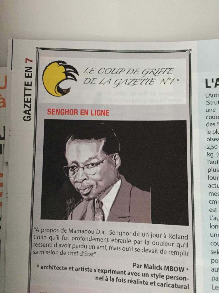 Coup de griffe lagazette senghor 1© Malick MBOW